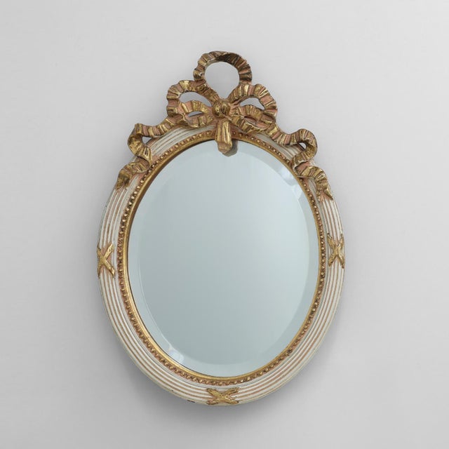 Louis XVI Baroque Style Mirror in Carved Wood, France, 1950s For Sale - Image 12 of 12