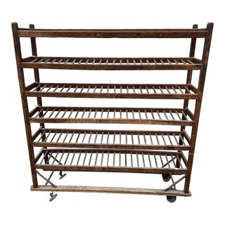 1880s Antique Shoe Rack on Casters For Sale