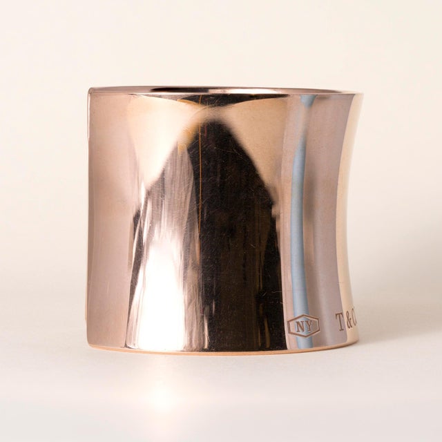 Early 21st Century Estate Tiffany & Co 1837 Rubedo Ultra Wide Rose Open Cuff For Sale - Image 5 of 6