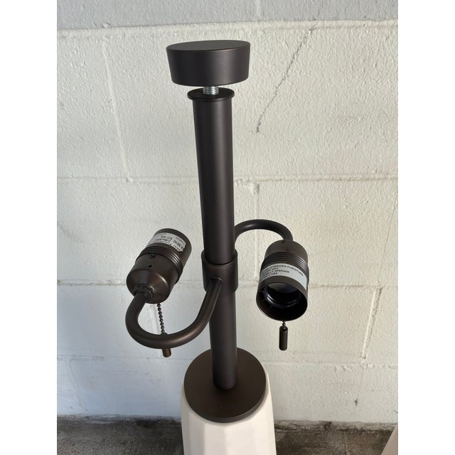 Metal Baker / Barbara Barry Prism Table Lamps - Pair. For Sale - Image 7 of 7