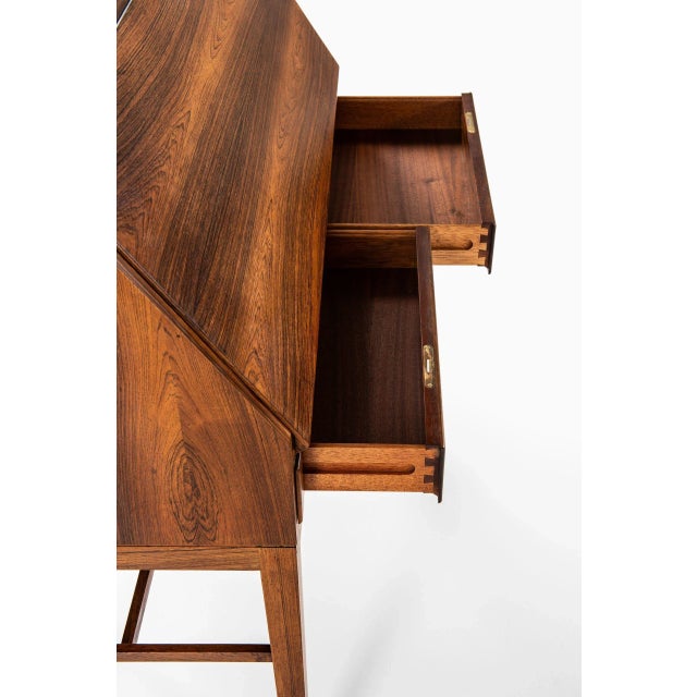 Danish Rosewood Secretaire by Kai Winding for P. Jeppesen, 1950s For Sale - Image 12 of 14