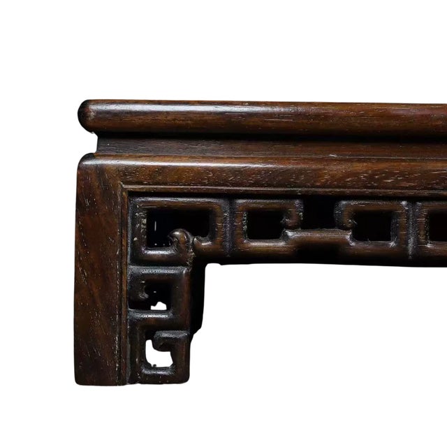 Chinese 1990s Chinese Miniature Tea Table With Mother-of-Pearl Fish Inlay For Sale - Image 3 of 8