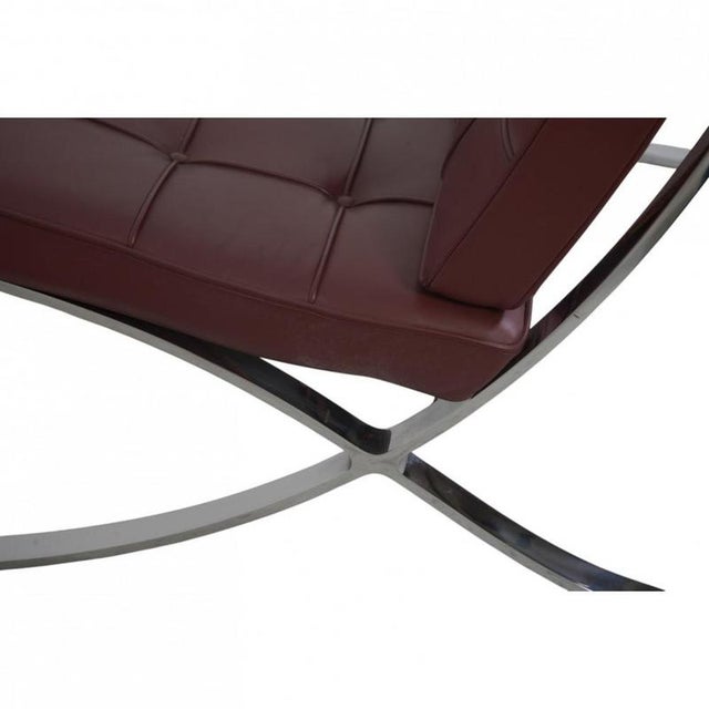 Barcelona Chair in Burgundy Leather by Ludwig Mies van der Rohe, 2000s For Sale - Image 16 of 18