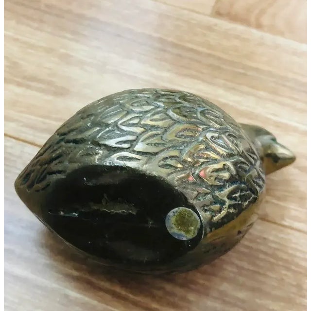 Mid Century Modern Brass Birds Pheasant Figurines- a Pair For Sale - Image 12 of 13