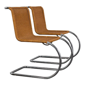 1970s A Pair of Attributed Mies Van Der Rohe 'Mr20' Cantilevered Chairs
