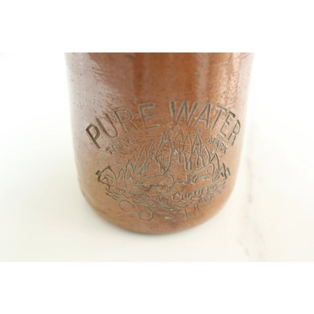 Farmhouse 1880's Stoneware Water Bottle Advertisement For Sale - Image 3 of 5