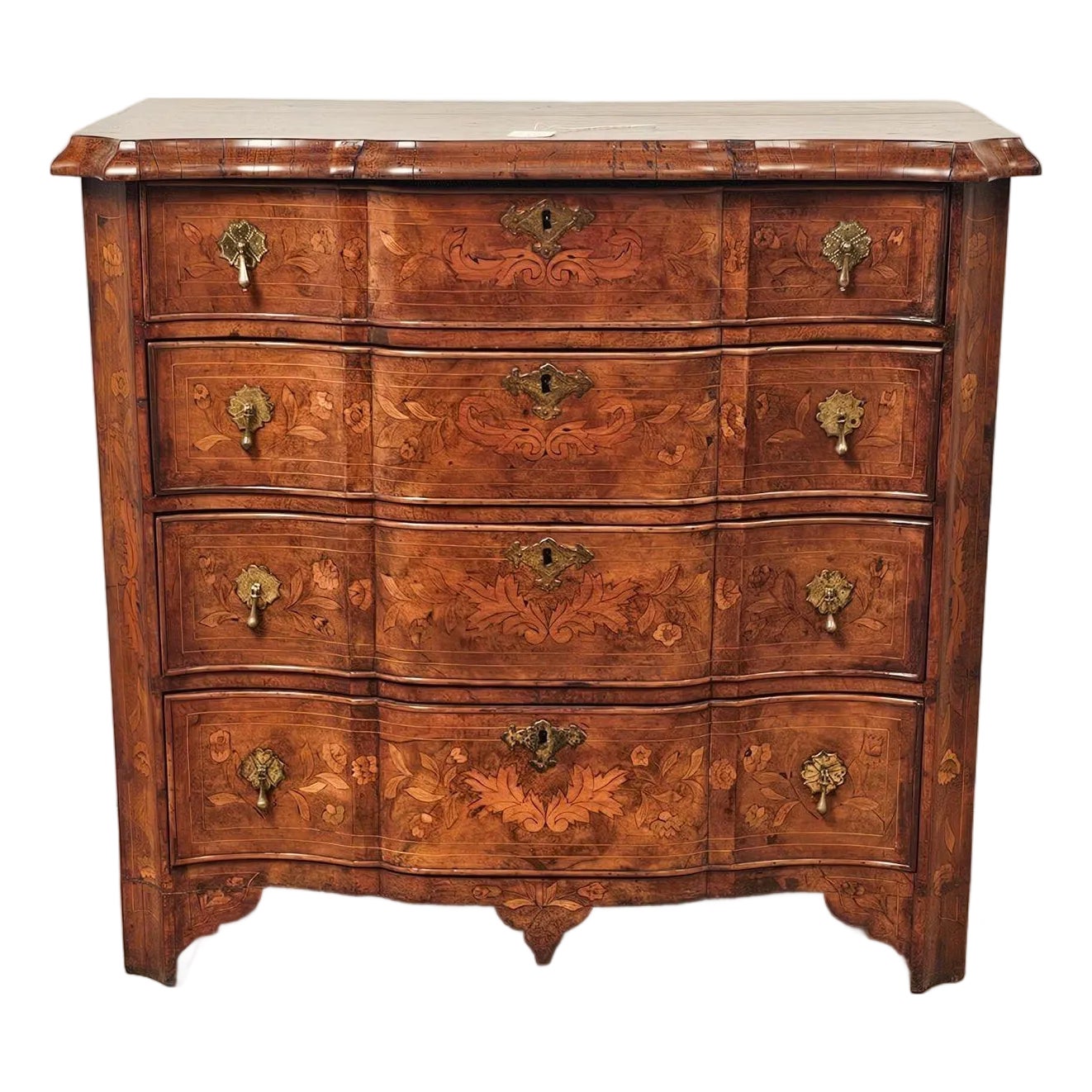 Dutch Block Front Chest of Drawers, Early 18th Century | Chairish