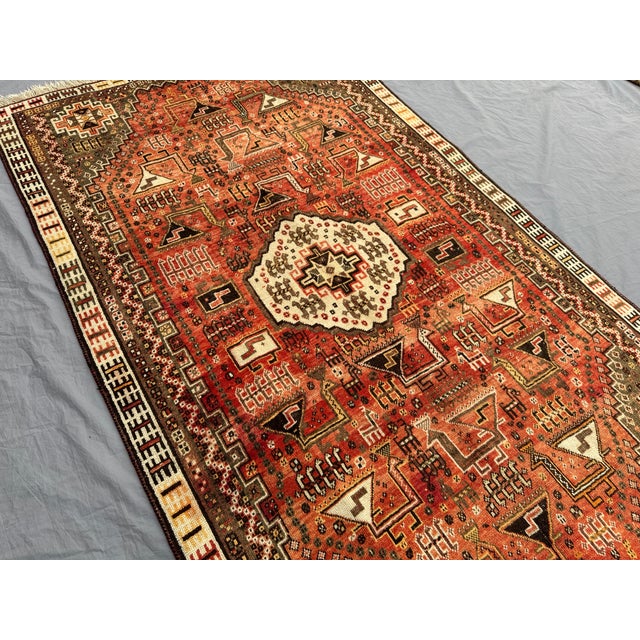 1960s Unique Persian Vintage Qashqai Rug For Sale - Image 5 of 14