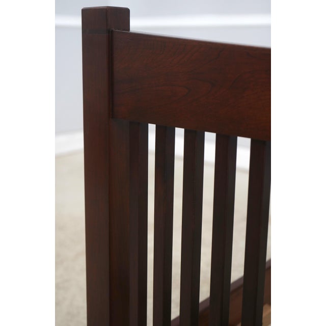 2010s Stickley Mission Cherry Queen Size Spindle Bed For Sale - Image 5 of 16