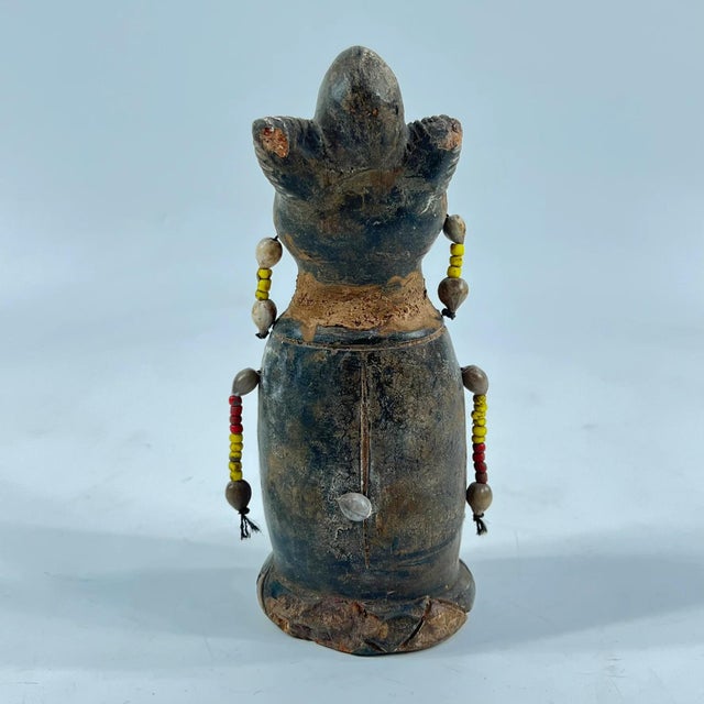 Early 20th Century Early 20th Century Tikar Clay House God 7inch Cameroon For Sale - Image 5 of 6