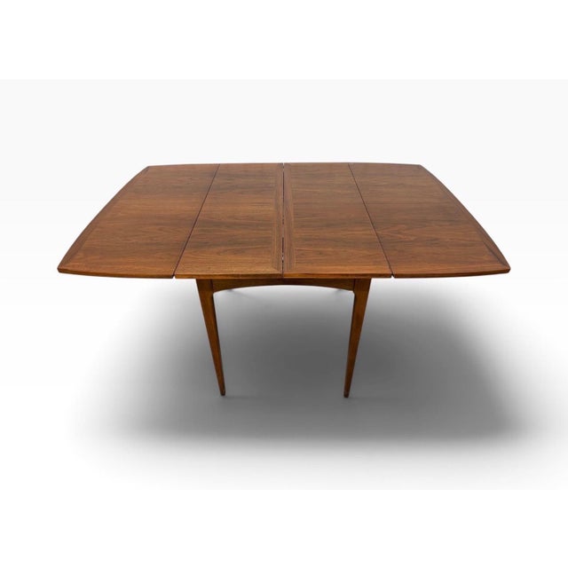 1960s Mid-Century Modern Lane Rhythm Drop-Leaf Walnut Dining Table W/Leaves For Sale - Image 5 of 15