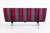 Red Mid Century Sofa Compact Eames for Herman Miller, Alexander Girard Striped Fabric, 1970s For Sale - Image 8 of 18
