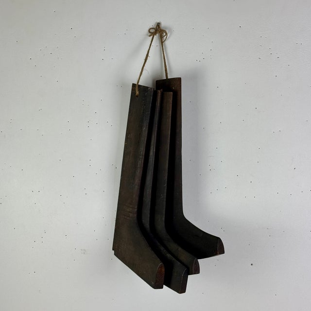 A rare to market set of 4 gorgeous antique cobbler's boot forms. Lovely condition considering their 19th Century age. Look...