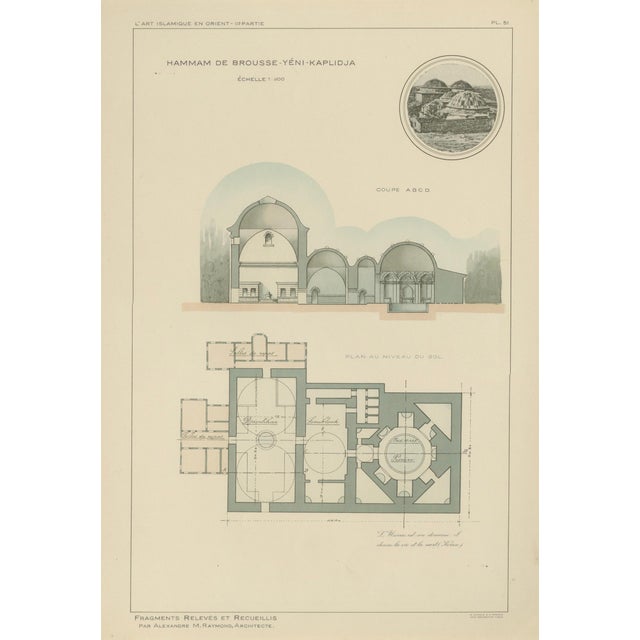 1920s Alexandre M. Raymond, Bursa Thermal Baths, 1924, Paper For Sale - Image 5 of 13