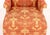 Burnt Orange Baker Upholstered Wingback Armchair and Ottoman For Sale - Image 8 of 14