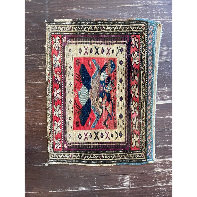 Textile Antique Turkish Oushak Yastik Anatolian Rug, Unusual For Sale - Image 7 of 8