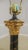 Black Neoclassical Paint Decorated Column Table Lamp For Sale - Image 8 of 12