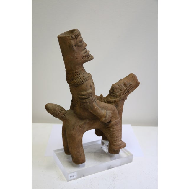 Antique Ghanaian Koma-Bulsa Terracotta Equestrian Sculpture For Sale - Image 4 of 7