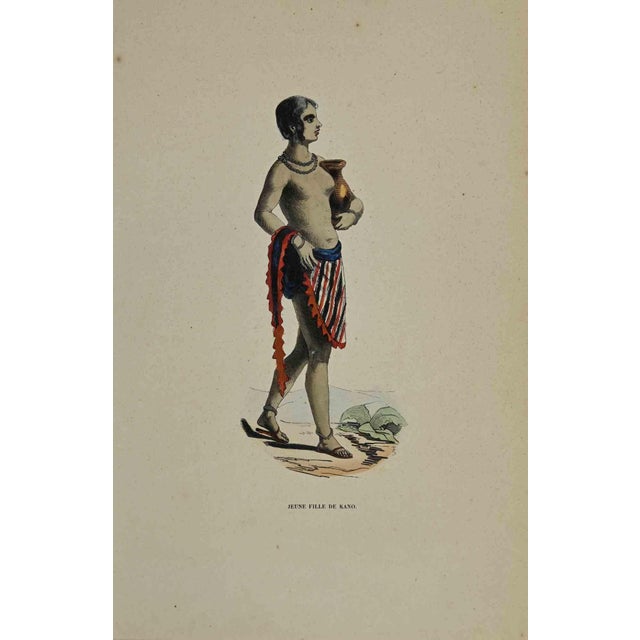 Young Girl from Kano is a hand colored lithographs made by Auguste Wahlen in 1844. Good conditions. The artwork belongs to...