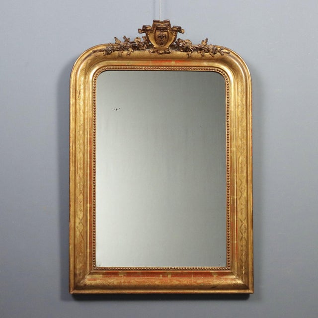 Carved and Gilded Wooden Mirror, Italy, 19th Century For Sale - Image 10 of 10