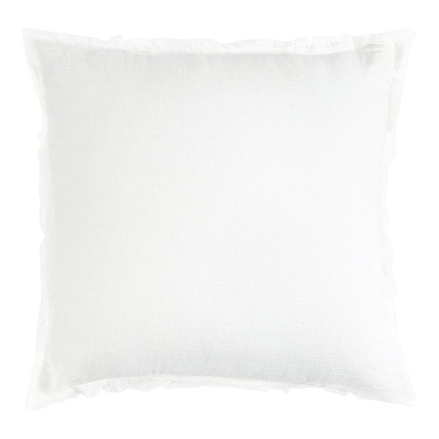 White So Soft Linen Pillow Down Alternative 20x20 For Sale