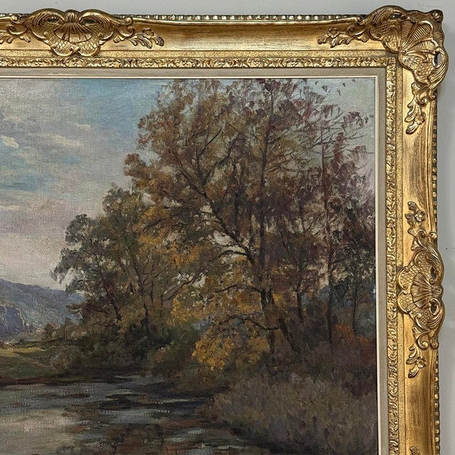 Framed Oil Painting on Canvas by Albert Dandoy (1885-1977) 'Tailfer Pond' For Sale - Image 9 of 16