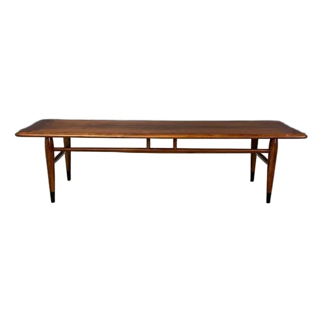 1960s Refinished Lane Acclaim Walnut Coffee Table For Sale