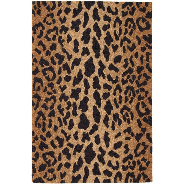 Dash & Albert by Annie Selke Leopard Micro Hooked Wool Rug, 2'6" x 8' For Sale In Boston - Image 6 of 6