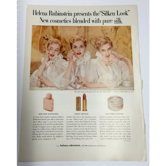 Great mid-century design for a cosmetics ad for Helena Rubinstein Cosmetics.
