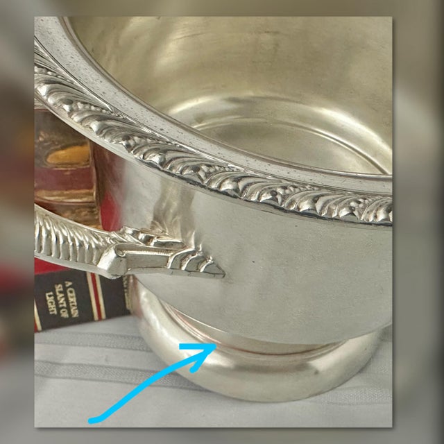 Antique Hartford Silver Co 1900's Silver Plated Wine Chiller / Champagne Bucket For Sale - Image 4 of 11