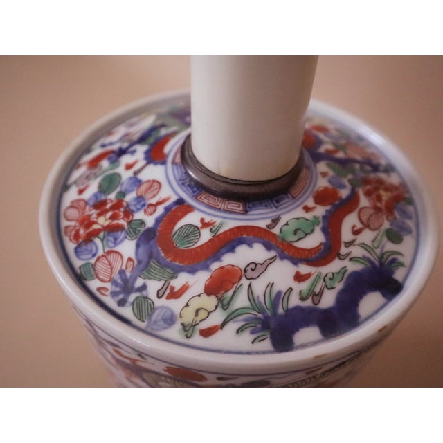 Ming Dragon & Phoenix Lamp For Sale - Image 4 of 6