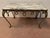 20th Century Hammered Wrought Iron Coffee Table with Breccia Marble Top For Sale - Image 8 of 9