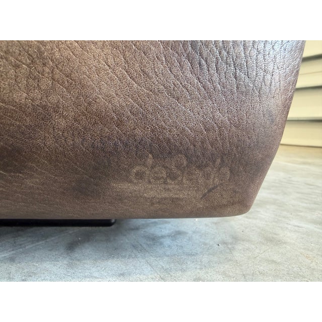 1970s Swiss De Sede Ds-47 Grey Neck Leather Two Seat Sofa For Sale - Image 9 of 10