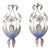 Italian Hollywood Regency Murano Glass Flower Wall Sconces, 1970s, Set of 2 For Sale