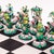 Indian Silver and Enamel Chess Set with Silk and Velvet Board, Jaipur, 1950s, Set of 33 For Sale - Image 11 of 18