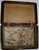 1900 - 1909 Early 20th Century Walnut and Cedar Wooden Inlay Box With Leather Hinges For Sale - Image 5 of 10