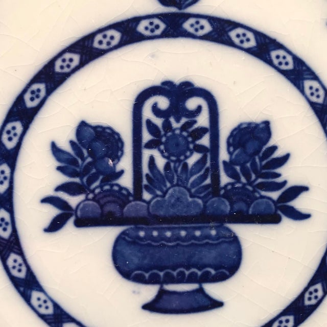 Traditional Set of 6 Antique Minton Delft Blue Plates For Sale - Image 3 of 11