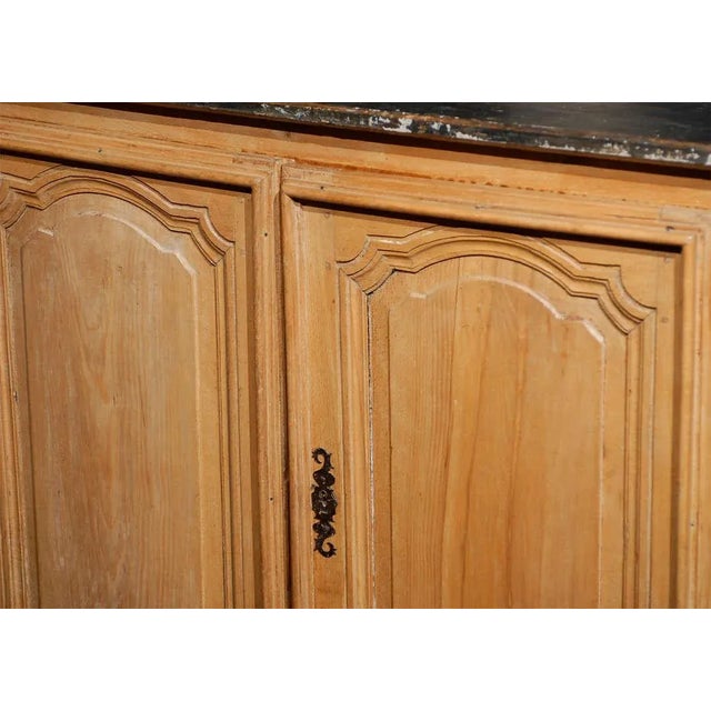 Mid 19th Century French 19th Century Two-Door Wooden Buffet With Painted Top For Sale - Image 5 of 9