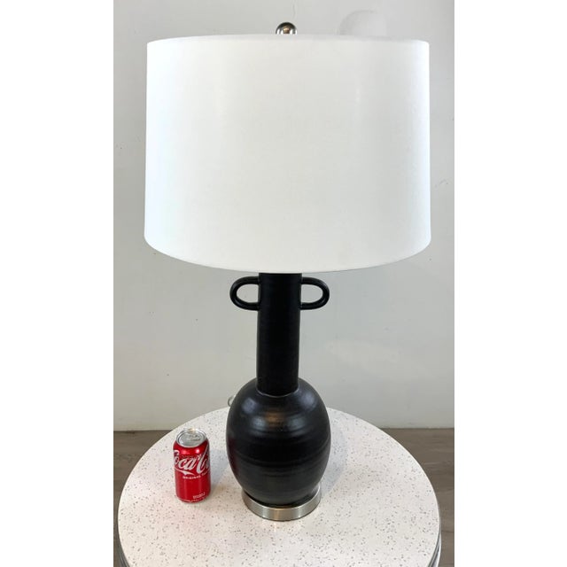 Modern Modern Matte Black Amphora Style Table Lamp For Sale - Image 3 of 3