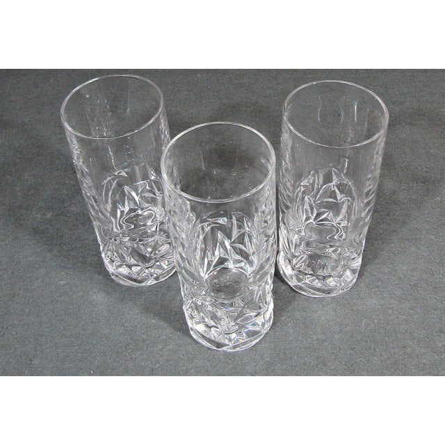 Modern 1990s Tiffany & Co. Rock Cut Crystal Highball Glasses - Set of 3 For Sale - Image 3 of 9