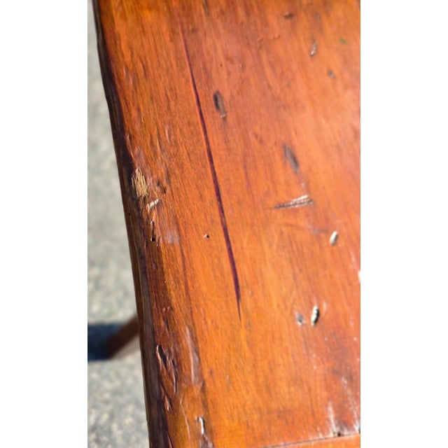 Antique Early American Primitive Chestnut Farmhouse Dining Table, Circa 1800 For Sale - Image 14 of 18