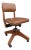 Gunlocke style antique swivel-tilt desk chair solid oak frame with brass trim. This chair was salvaged from the old main...