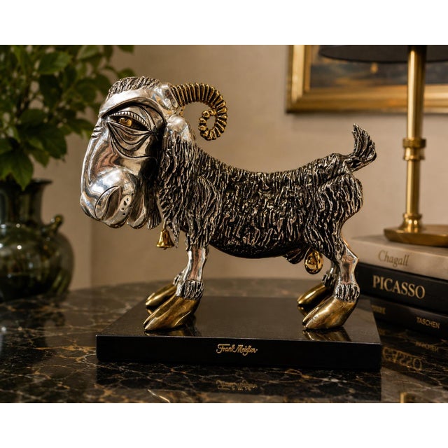 Frank Meisler “Ephraim the Goat” Limited Edition Signed Kinetic Sculpture on Marble For Sale - Image 13 of 18