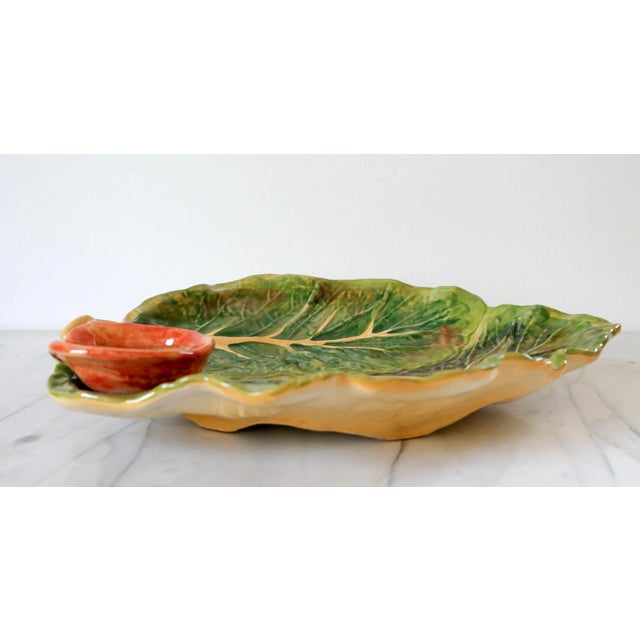 Majolica Vintage Italian Majolica Fall Serving Platter For Sale - Image 4 of 9
