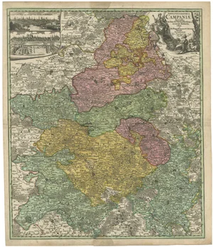 Antique Map of Champagne France by Johann Baptist Homann, 1710