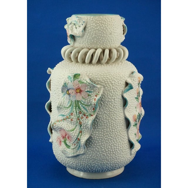 Large Vintage Ceramic Vase with Bas-Reliefs by Serafino Volpi for Sambuco Deruta, 1960s For Sale - Image 4 of 18