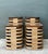 Khaki Vintage Stacked Rattan Side Tables After Frankl - A Pair For Sale - Image 8 of 12