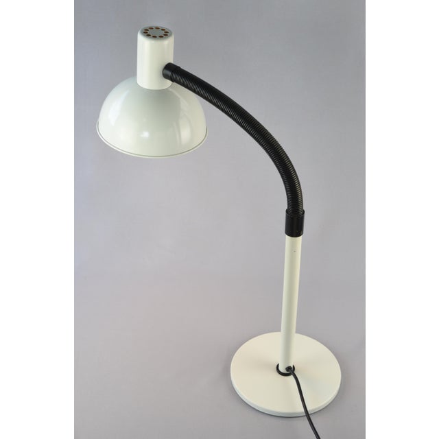 White Early Bunker Table Lamp by Johannes Hammerborg for Fog & Mørup, 1970s For Sale - Image 8 of 12