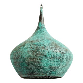 Copper Rain Drop Pendant Light Medium For Sale