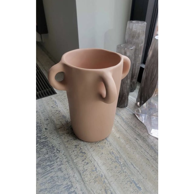 Tina Frey Loopy Small Vase in Nude For Sale - Image 4 of 6